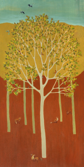 Foxes  2015,  40x81